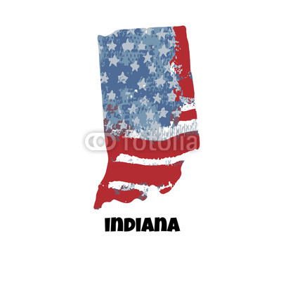 400x400 State Of Indiana United States Of America Vector Illustration