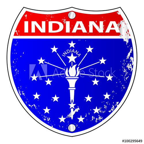 500x500 Indiana Flag Icons As A Interstate Sign