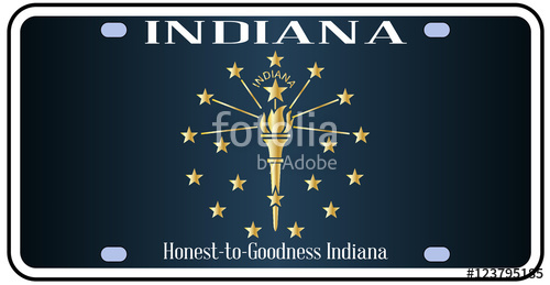 500x259 Indiana Flag License Plate Stock Image And Royalty Free Vector