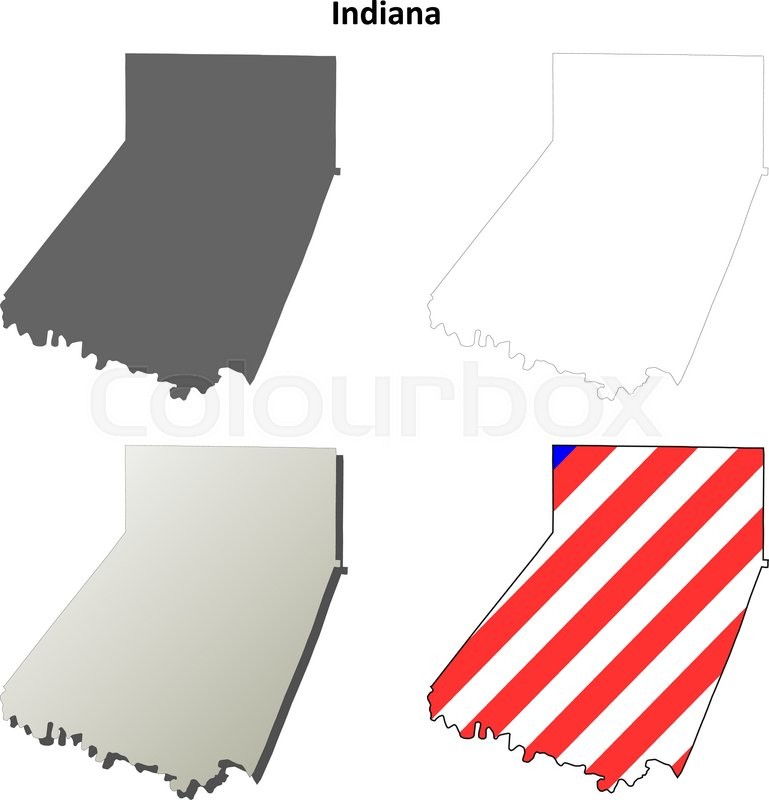 769x800 Indiana County, Pennsylvania Blank Stock Vector Colourbox