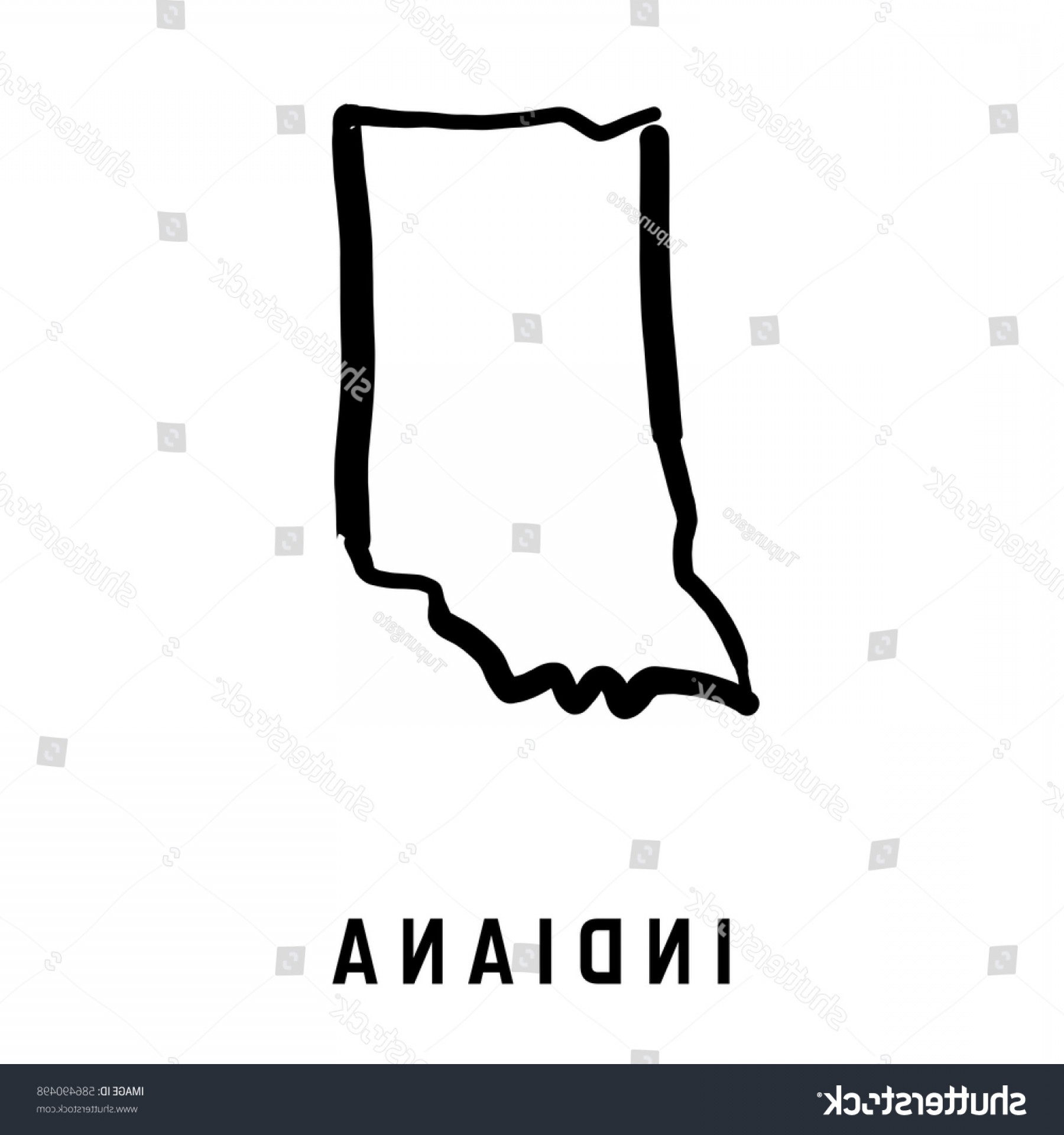 1800x1920 Indiana State Map Outline Smooth Simplified Createmepink