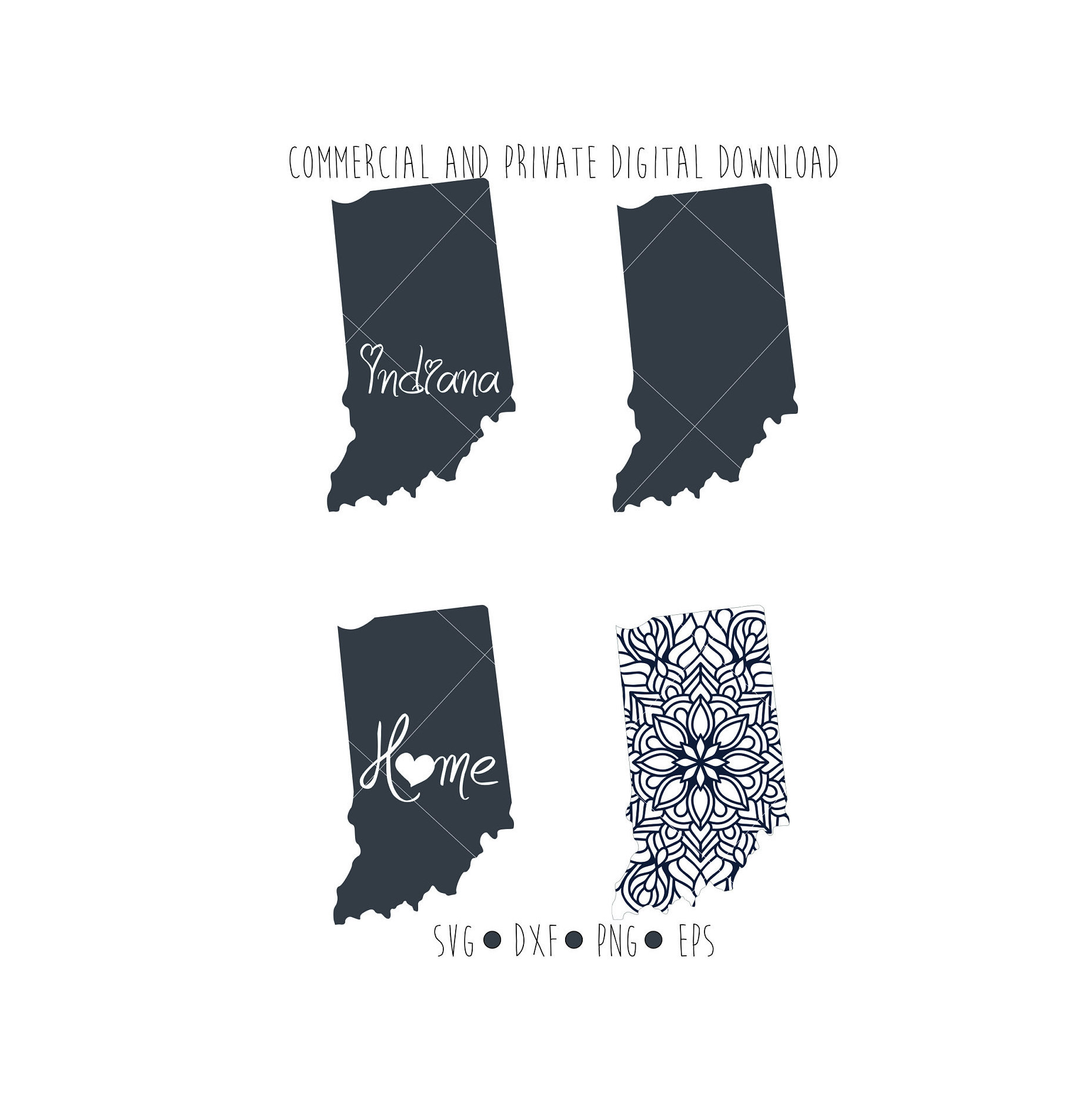 1857x1895 Indiana State Digital For Silhouette And Etsy