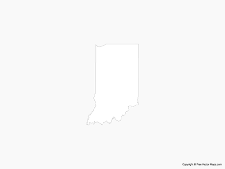 460x345 Vector Maps Of Indiana Free Vector Maps