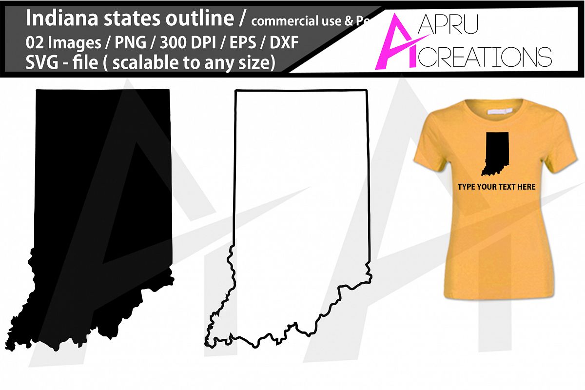 1200x800 Indiana Vector Map Indiana Outline Indiana