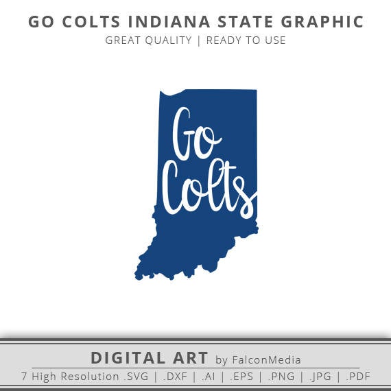 570x570 Indiana Go Colts Indiana State Outline Indiana Etsy