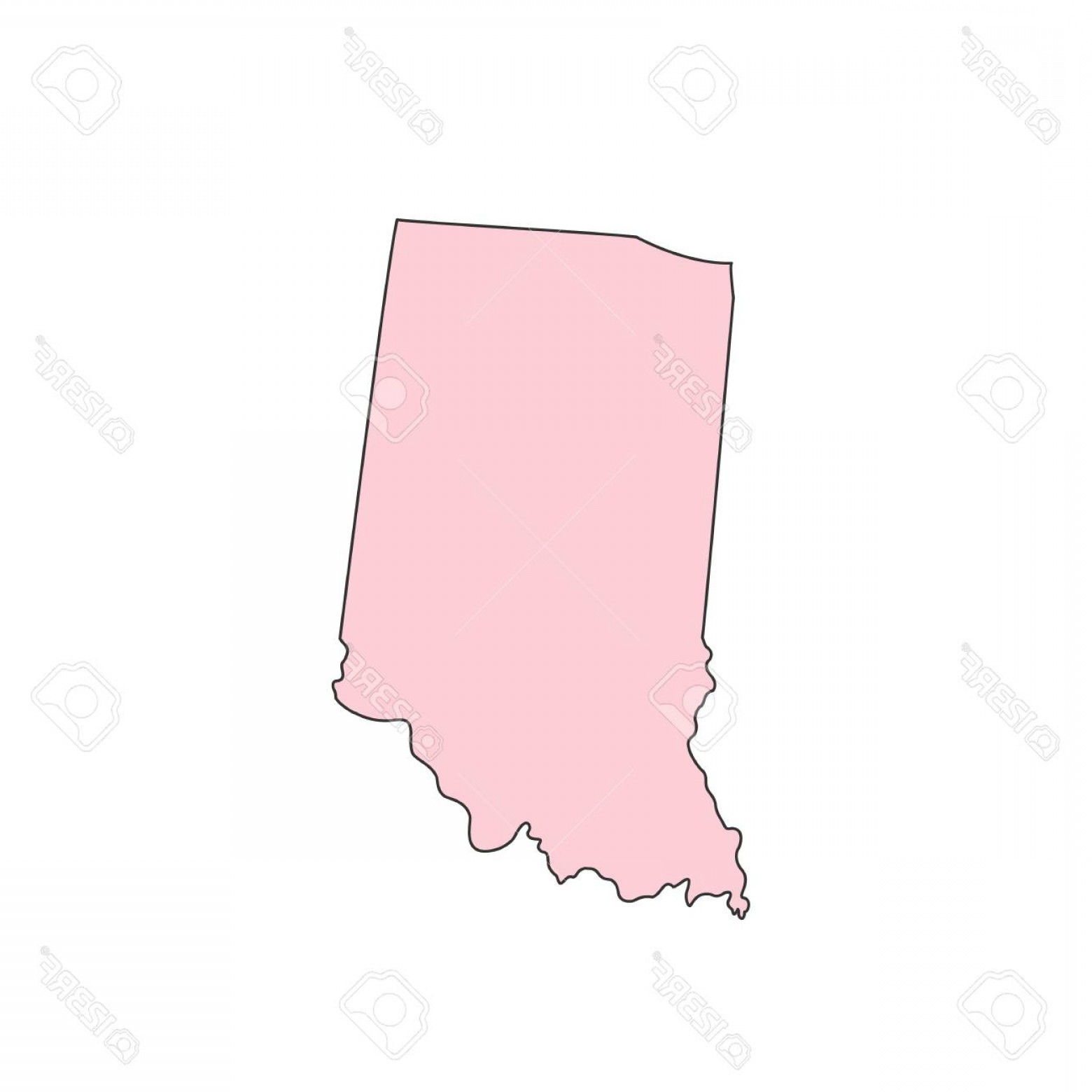 1560x1560 Indiana State Outline Vector Catamart