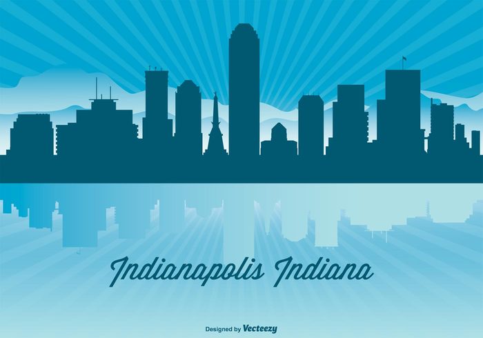 700x490 Free Vector Indianapolis Skyline Illustration