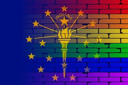 A Well Worn Wall Painted With A Lgbt Rainbow With The Indiana 450x300 A Well Worn Wall Painted With A Lgbt Rainbow With The Indiana