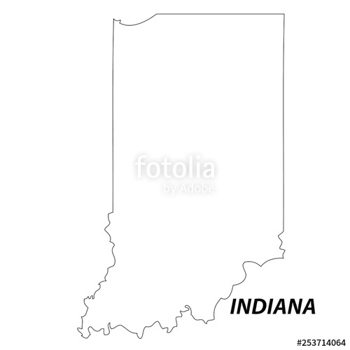 Indiana State Outline Vector at Vectorified.com | Collection of Indiana ...