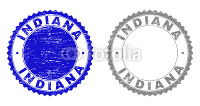 400x212 Grunge Indiana Stamp Seals Isolated On A White Background Rosette