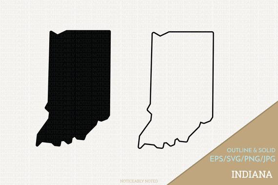 570x379 Indiana Vector State Clipart In Clip Art Indiana State Etsy