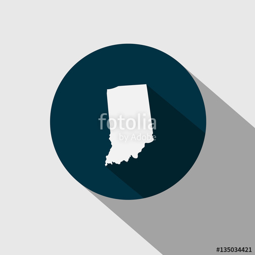 500x500 Map Of The U S State Indiana Stock Image And Royalty Free Vector