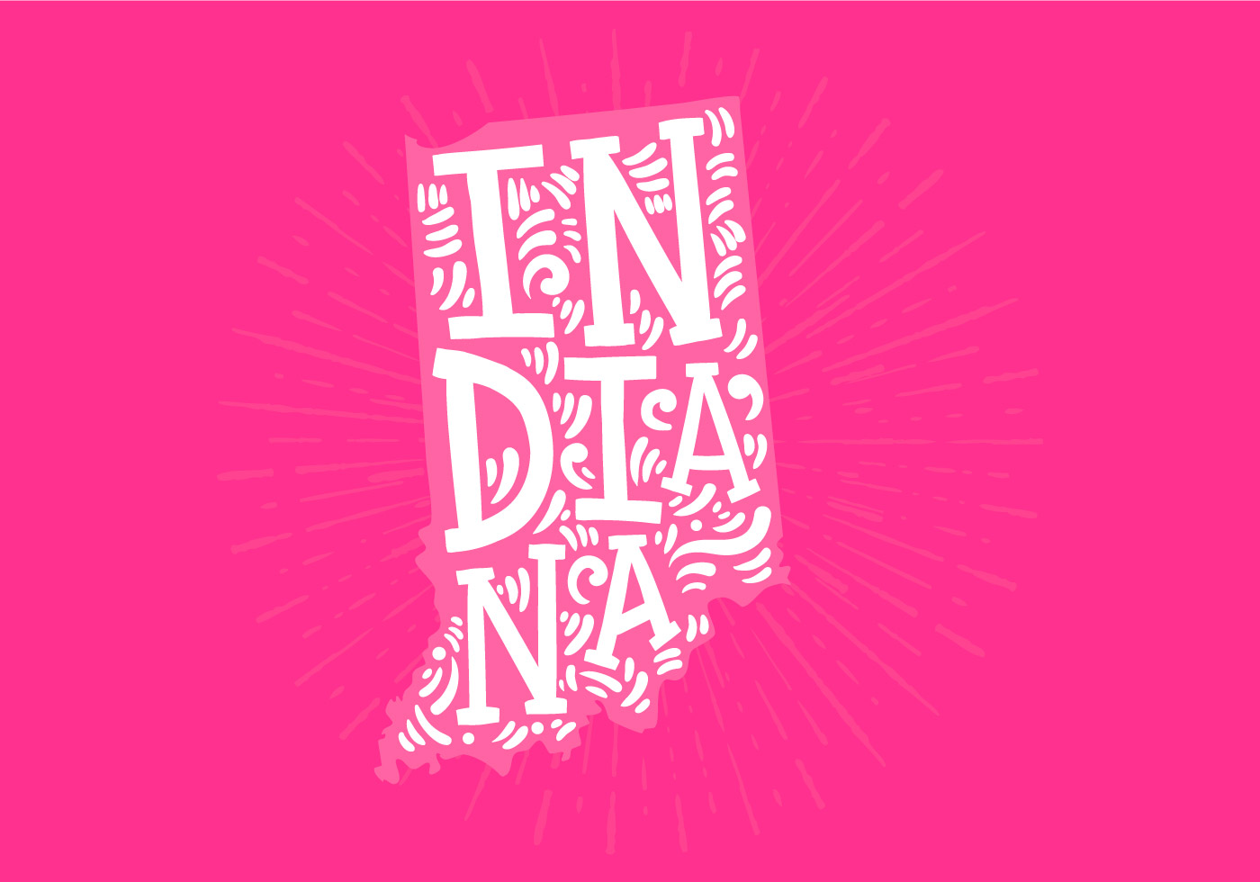 1400x980 Indiana Flag Free Vector Art