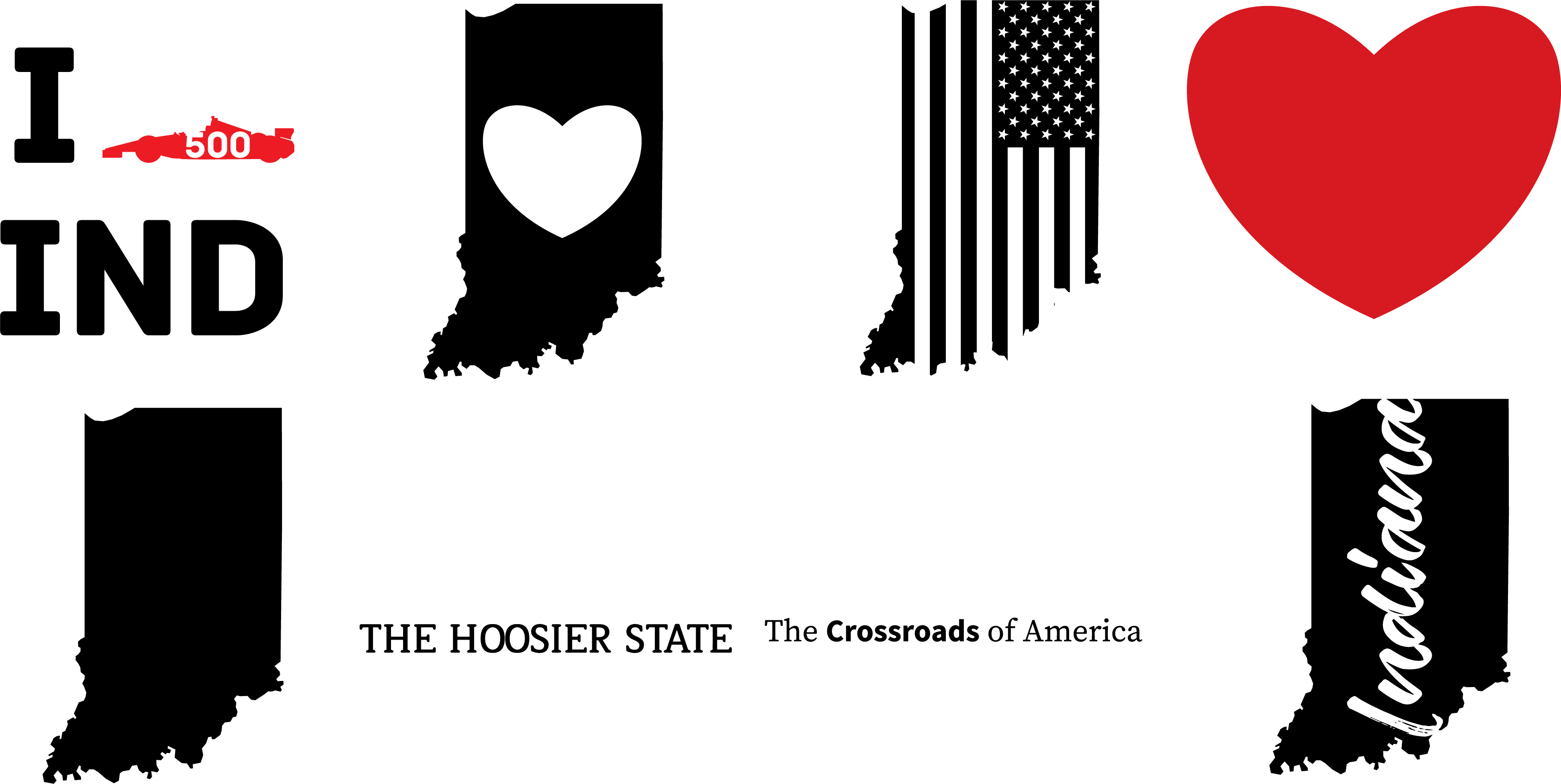 3621x1819 Indiana Map Free Vector Art