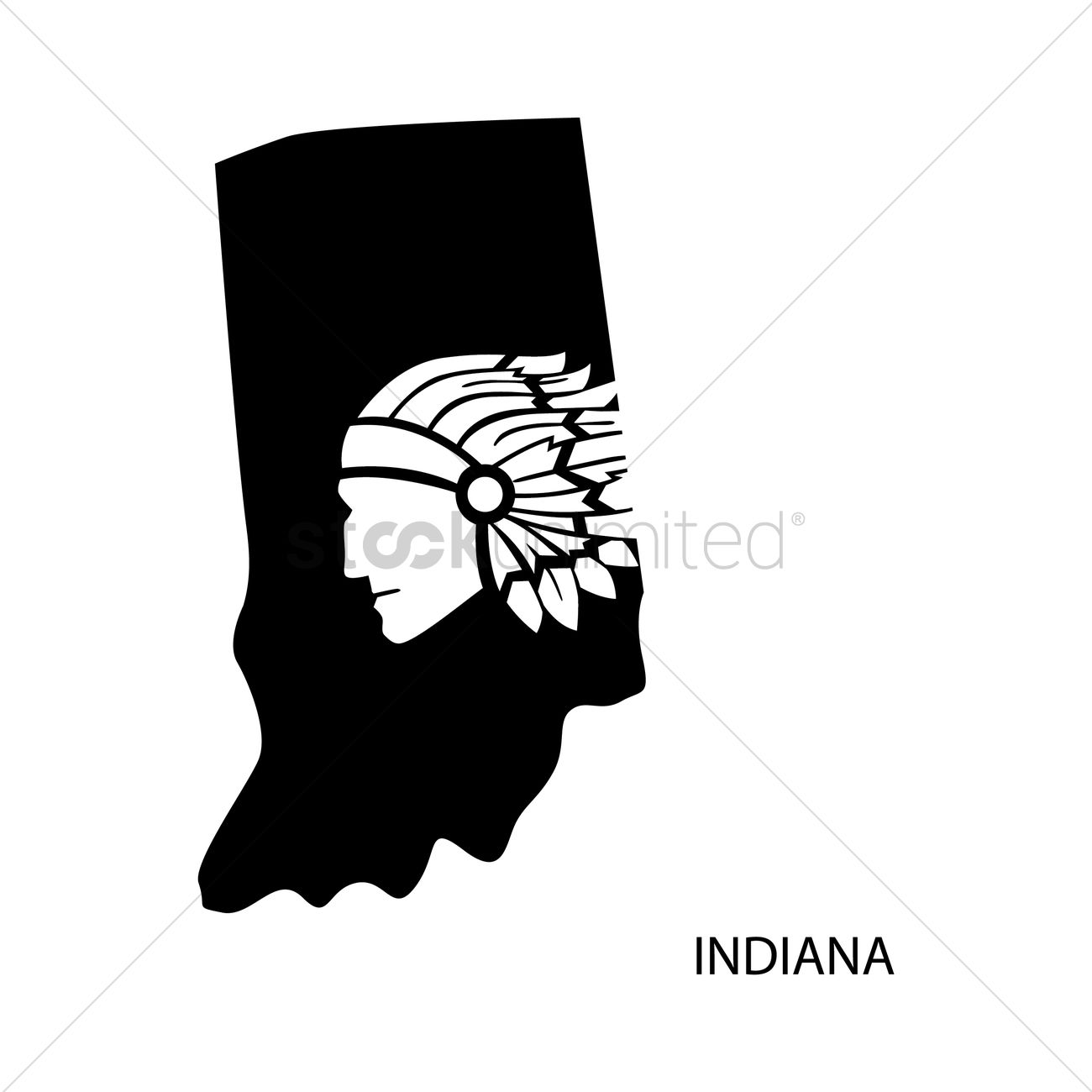 1300x1300 Indiana Vector Image