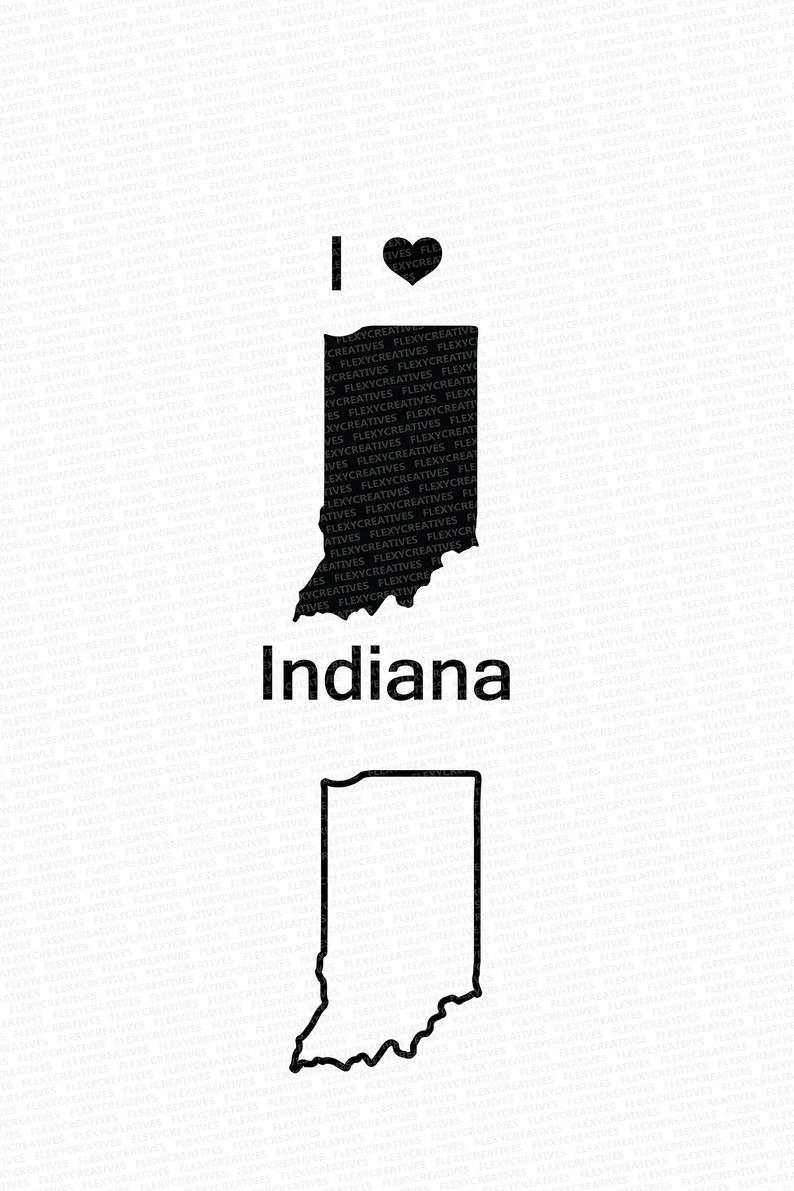 794x1191 Indiana Vector State Clipart Indiana Clip Art Indiana Map Etsy