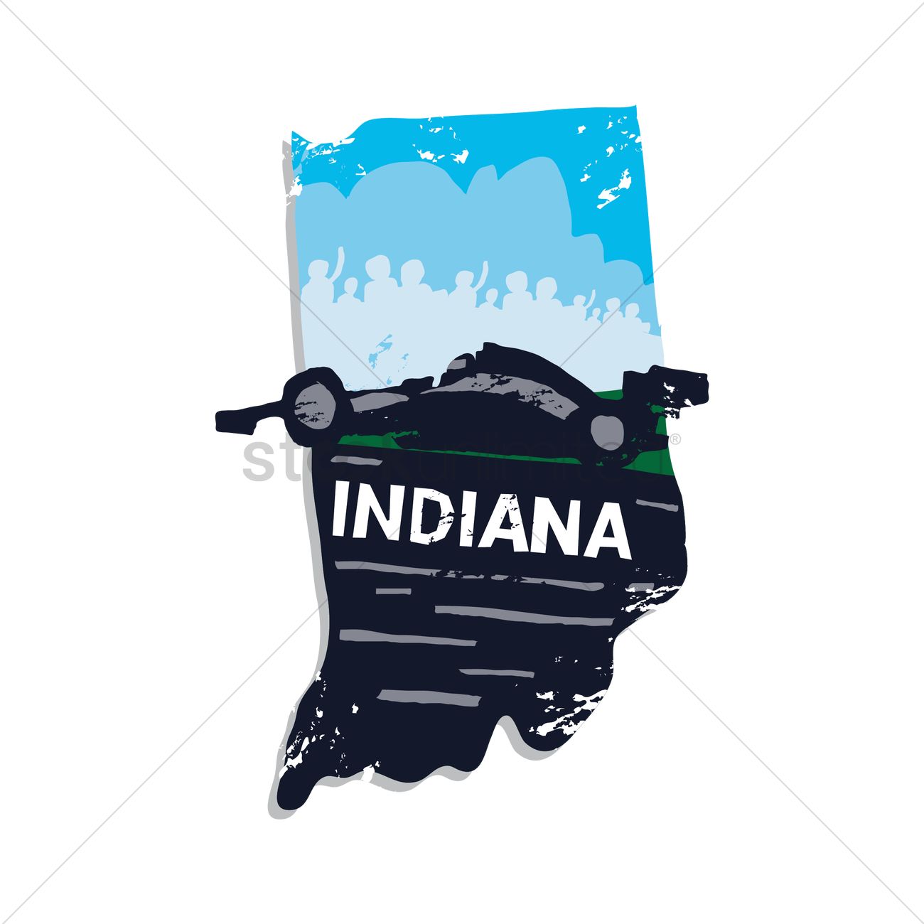 1300x1300 Free Indiana State Vector Image