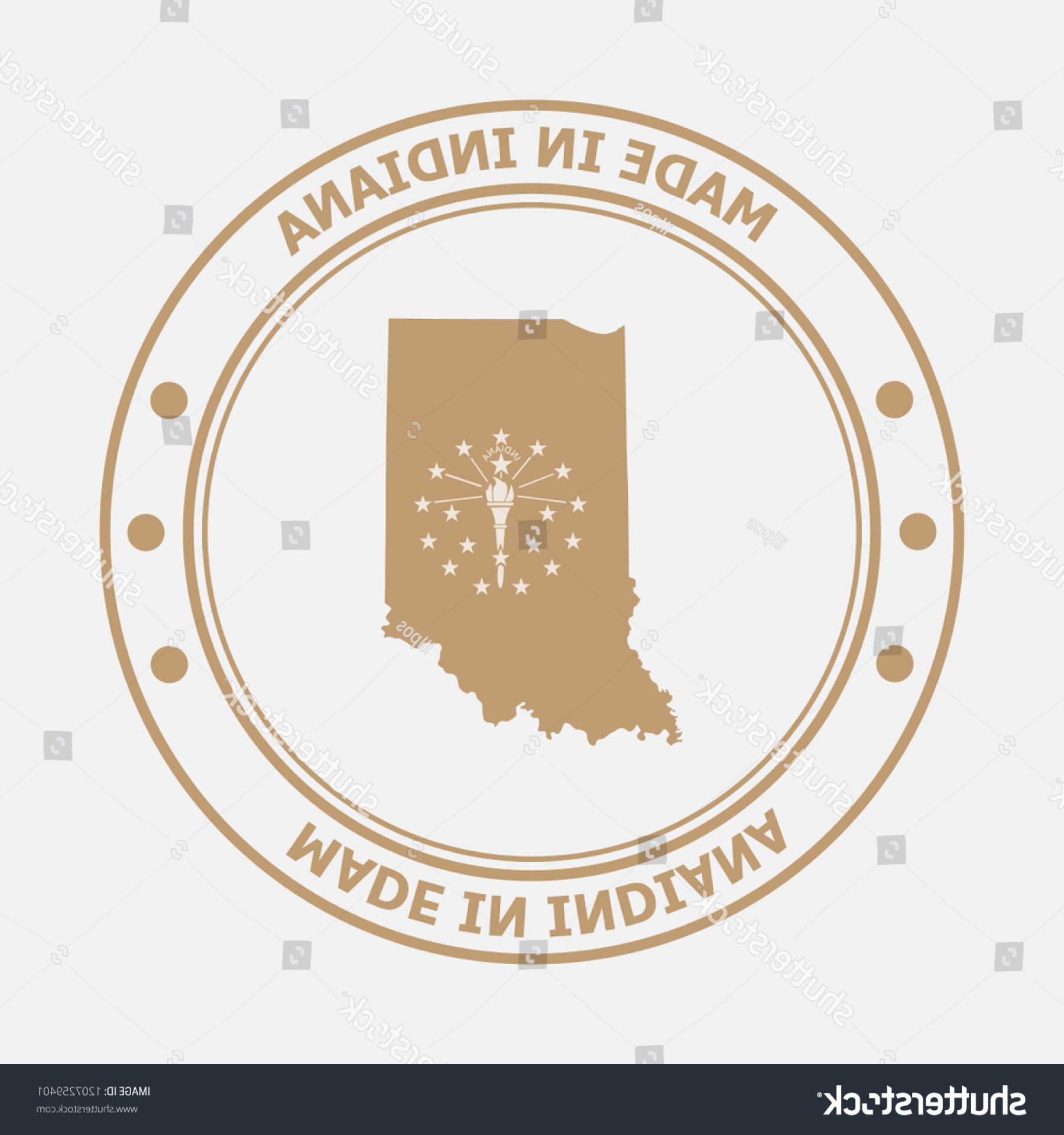 1800x1920 Made Indiana Seal Sign Production Vector Wallkeeper