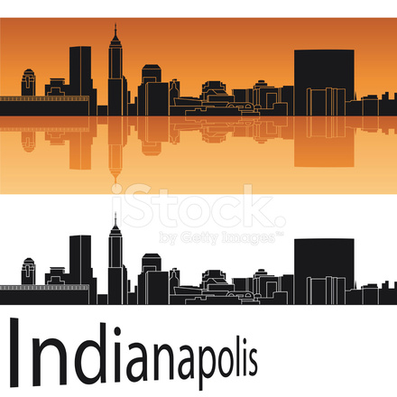 Indianapolis Skyline In Orange Background Stock Vector 440x440 Indianapolis Skyline In Orange Background Stock Vector