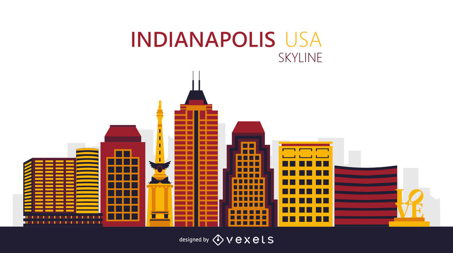Indianapolis Skyline Illustration 900x504 Indianapolis Skyline Illustration