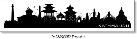 Free Art Print Of Kathmandu Nepal City Skyline Vector Silhouette 560x161 Free Art Print Of Kathmandu Nepal City Skyline Vector Silhouette