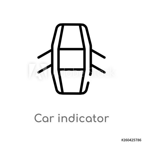 Outline Car Indicator Vector Icon Isolated Black Simple Line 500x500 Outline Car Indicator Vector Icon Isolated Black Simple Line