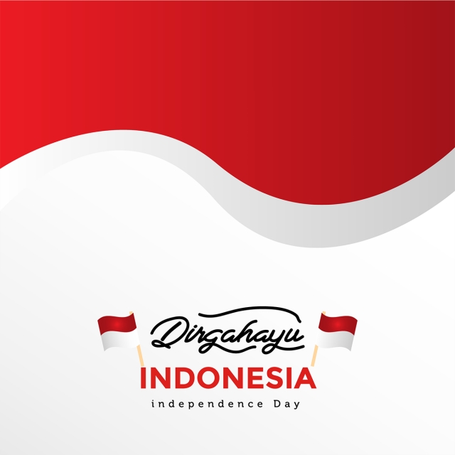Dirgahayu Indonesia Independence Day With Flag Vector, Indonesia 640x640 Dirgahayu Indonesia Independence Day With Flag Vector, Indonesia