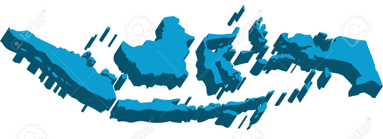1300x473 Indonesia Map Clipart