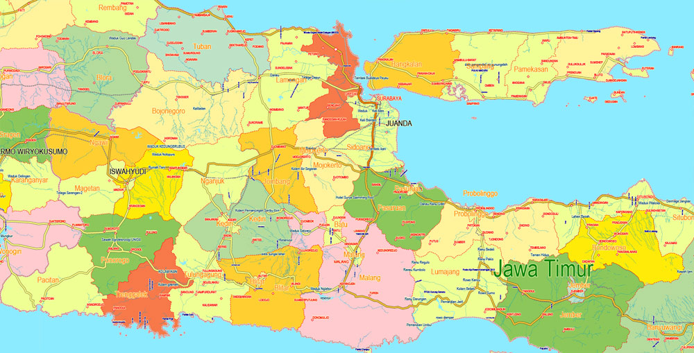 1000x509 Indonesia Map Printable Admin Exact Vector Map Full Editable