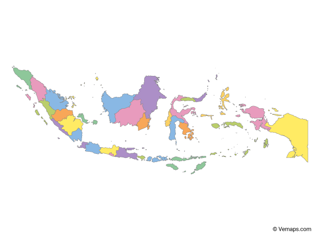 624x468 Grey Map Of Indonesia With Provinces Free Vector Maps