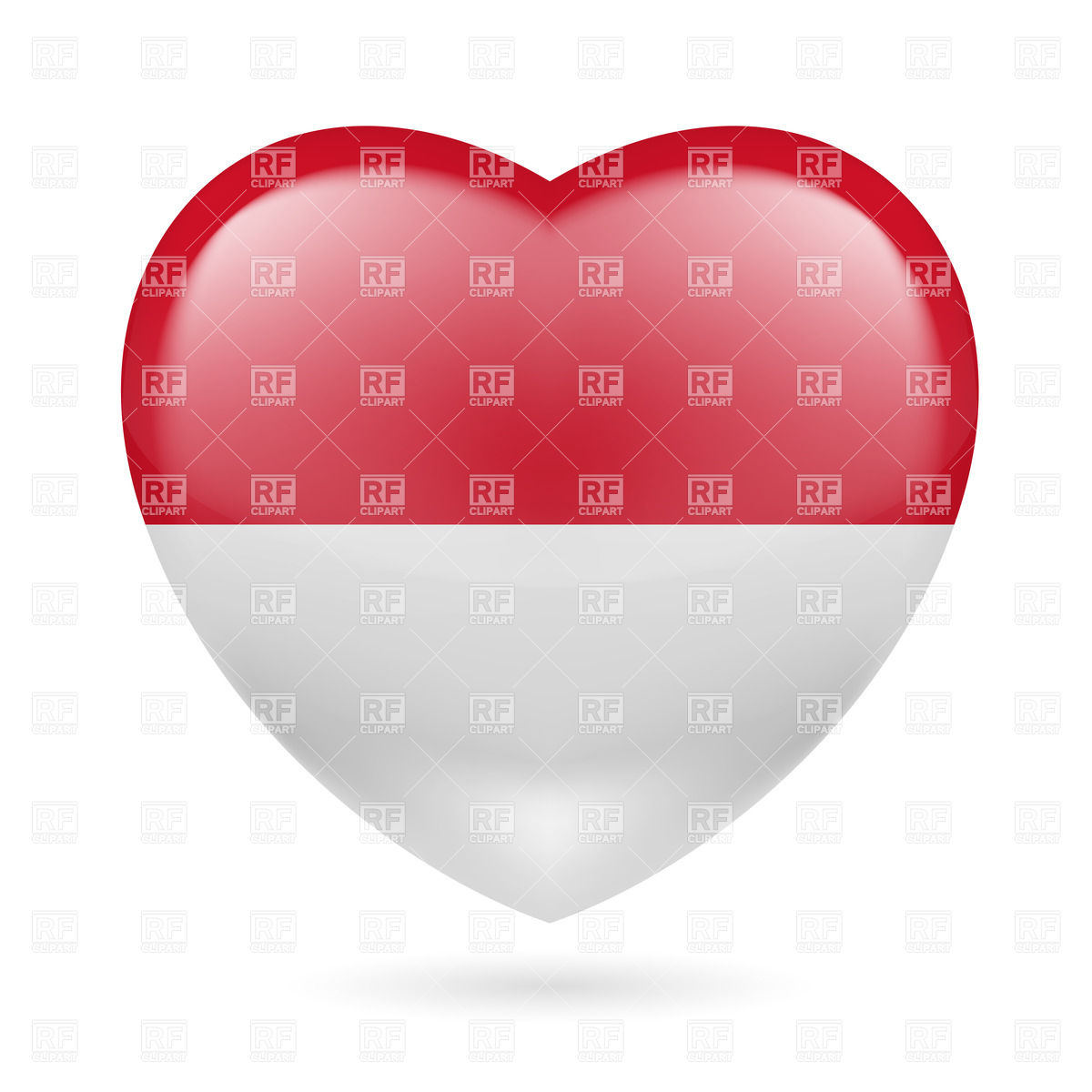 1200x1200 Heart With Indonesian Flag Colors I Love Indonesia Vector Image