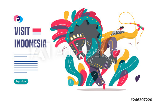 500x334 Jaranan Javanese Trance Dance Indonesia Vector Illustration