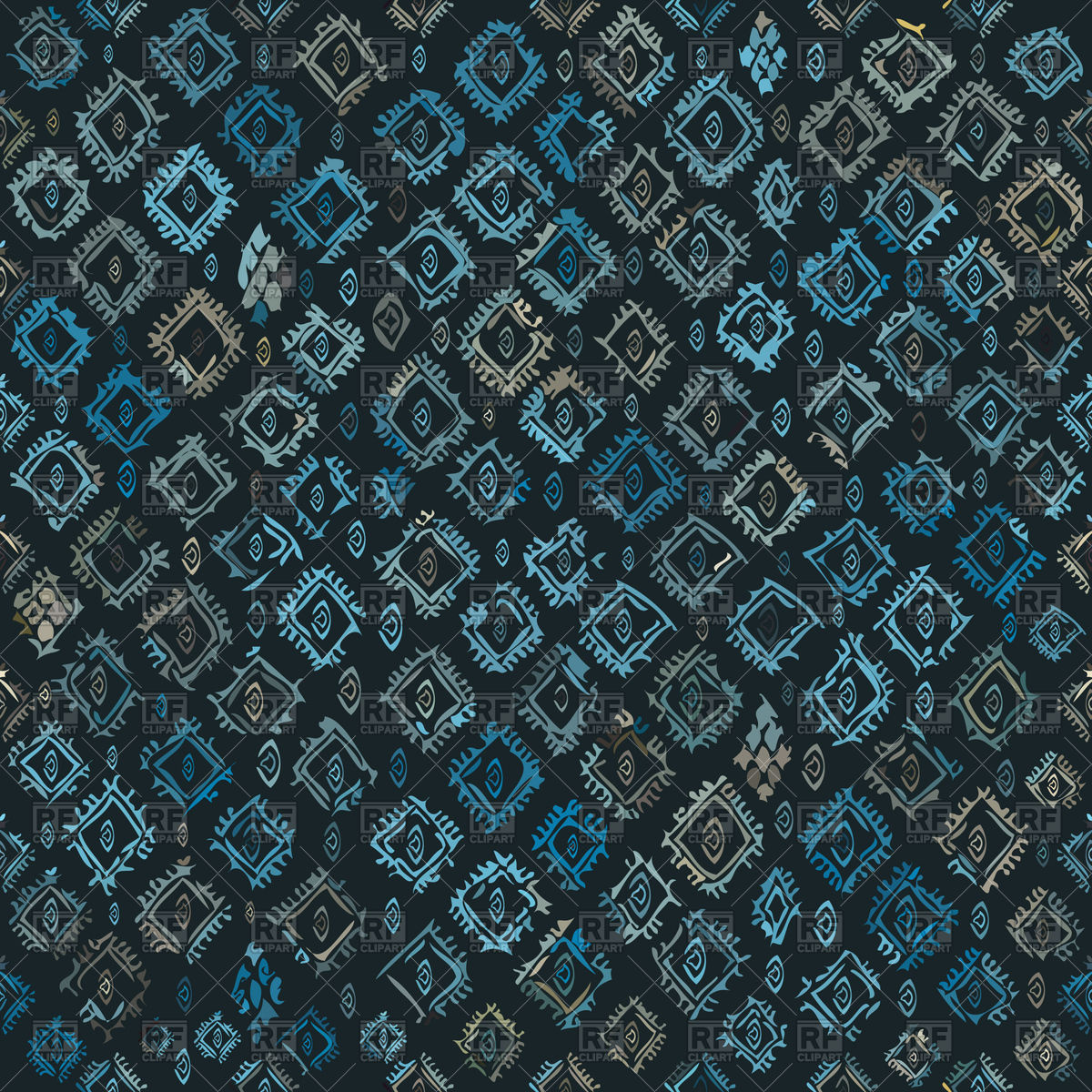 1200x1200 Indonesian Traditional Ikat Seamless Pattern Vector Image