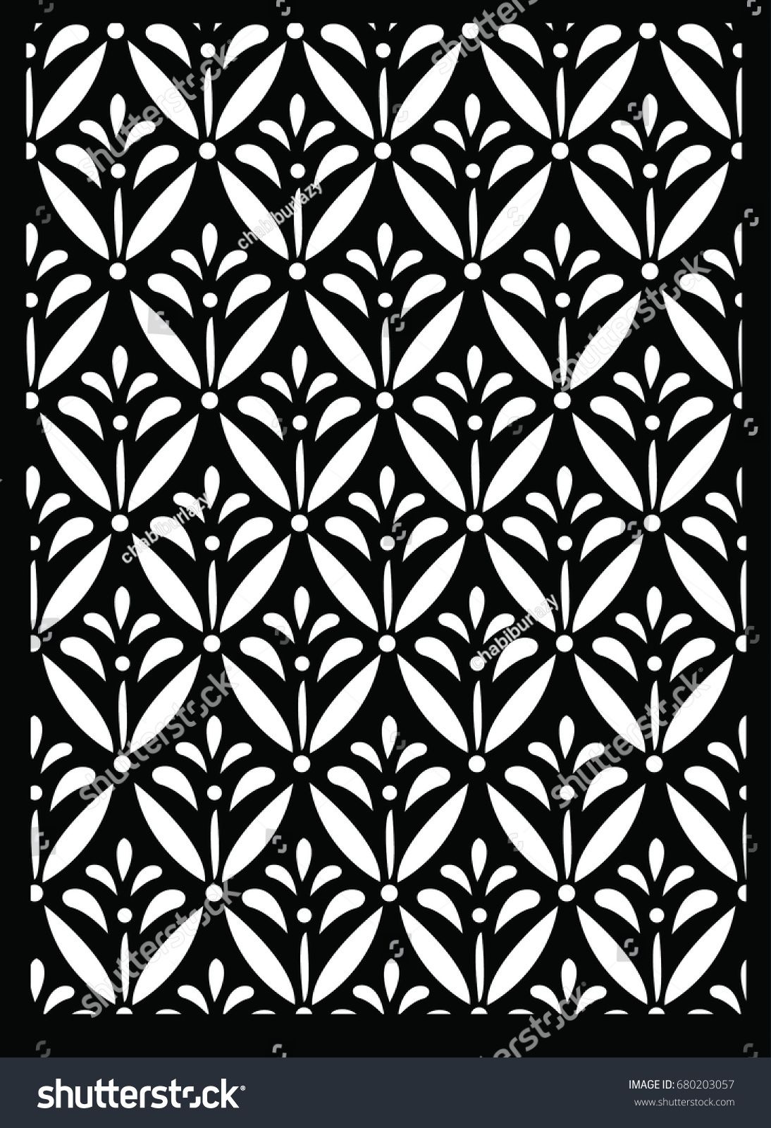 1094x1600 Kawung Indonesian Batik, Black And White Color Vector Pattern
