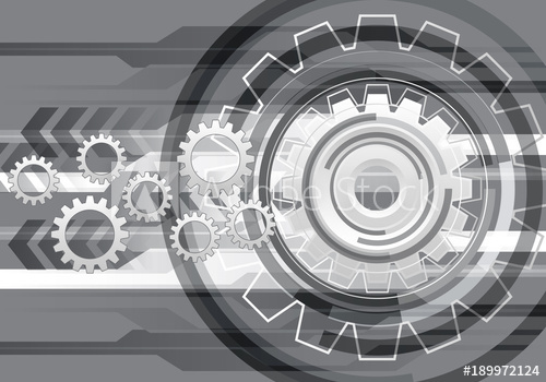 500x350 Abstract Gears Gray Technology Design Futuristic Industrial