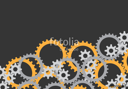 500x350 Abstract Yellow Gray Gears Overlap With Blank Space Design Modern