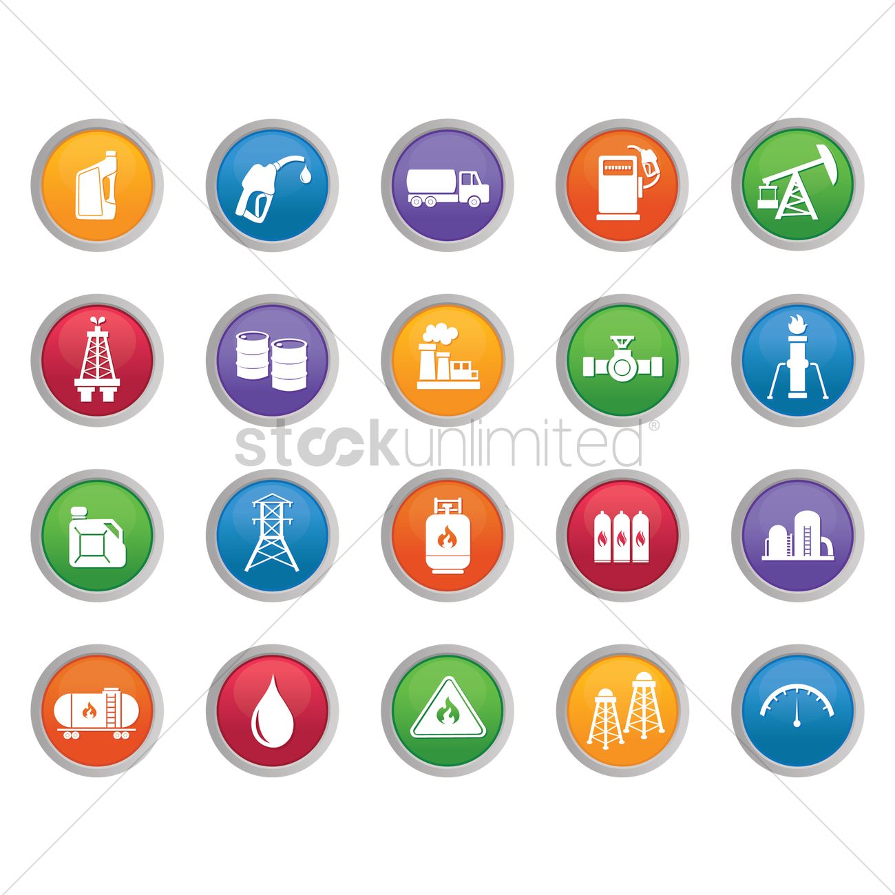 1300x1300 Oil And Gas Industry Icons Vector Image