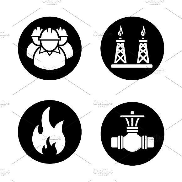 580x580 Oil And Gas Industry Icons Vector Icons Oil, Gas, Icon Design