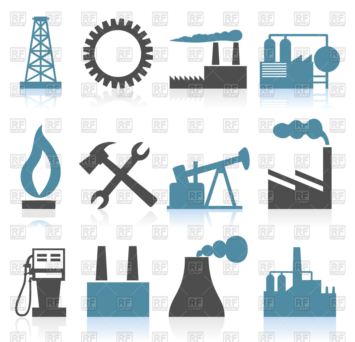 1200x1154 Set Of Theme Industry Icons Vector Image Of Signs, Symbols, Maps