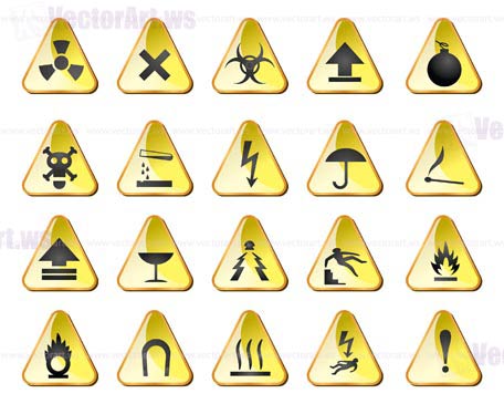 456x365 Danger And Industry Icons