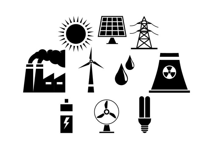 700x490 Electrical Industry Silhouette Icon Vector