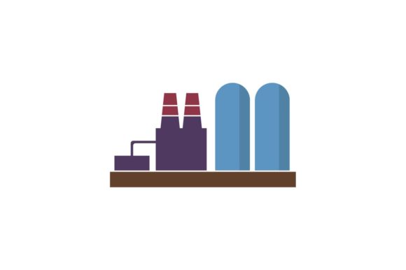 580x386 Factory, Industry Icon Vector Graphic