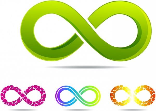 600x428 Sleek Style Infinity Symbols Free Vector In Adobe Illustrator