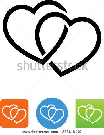 362x470 Two Intertwined Hearts Symbol For Download Vector Icons For Video