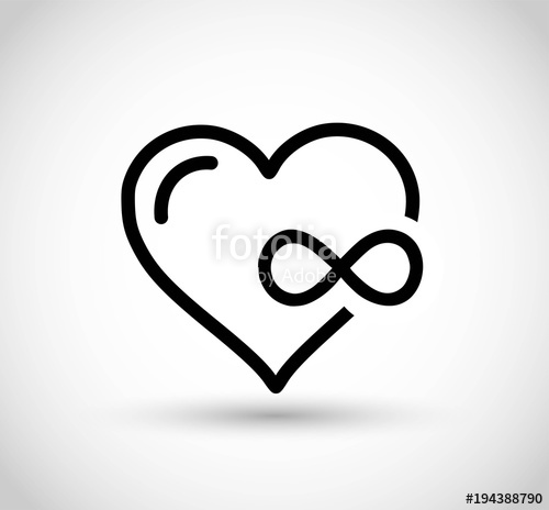 500x464 Heart With Infinity Sign Vector Stock Image And Royalty Free