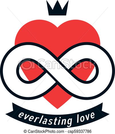 402x470 Infinite Love Concept, Vector Symbol Created With Infinity Loop