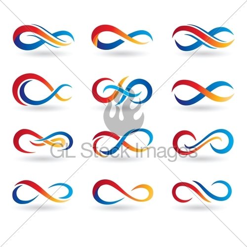 500x500 Infinity Design Logo Vector Template Gl Stock Images