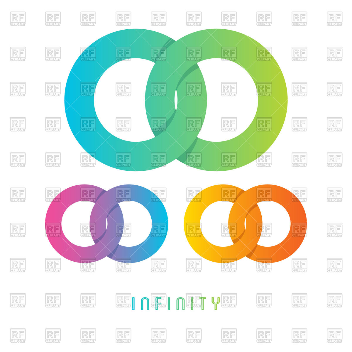 1200x1200 Infinity Sign, Different Colored Vector Image Of Design Elements