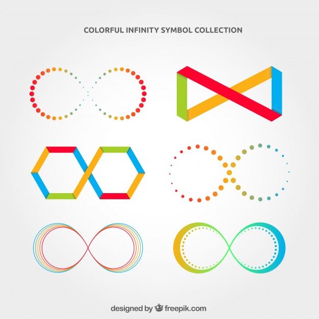 626x626 Infinity Symbol Collection With Colors Free Vector Logo Vector