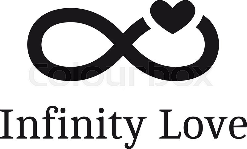 800x483 Vector Trendy Infinity Sign With Heart Stock Vector Colourbox